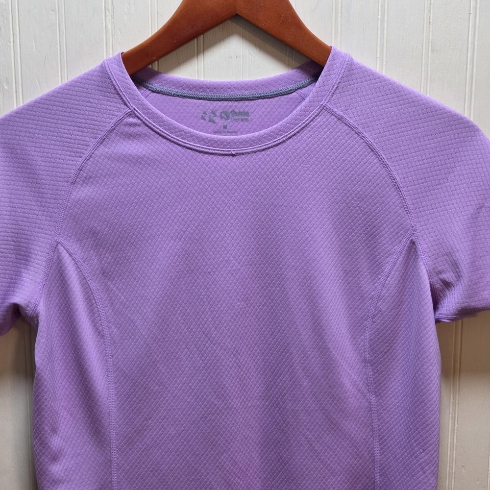 Guide Series Shirt Womens Medium Purple Quick Dry Short Sleeve Performance Top